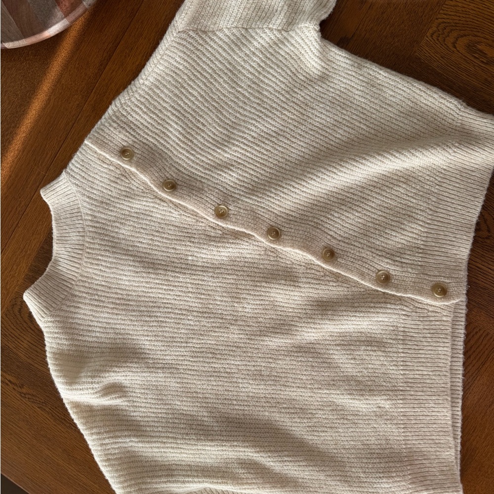 Cozy Cream Button-Up Sweater